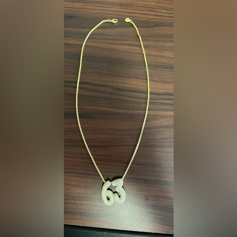 Gold Chain Number Necklace